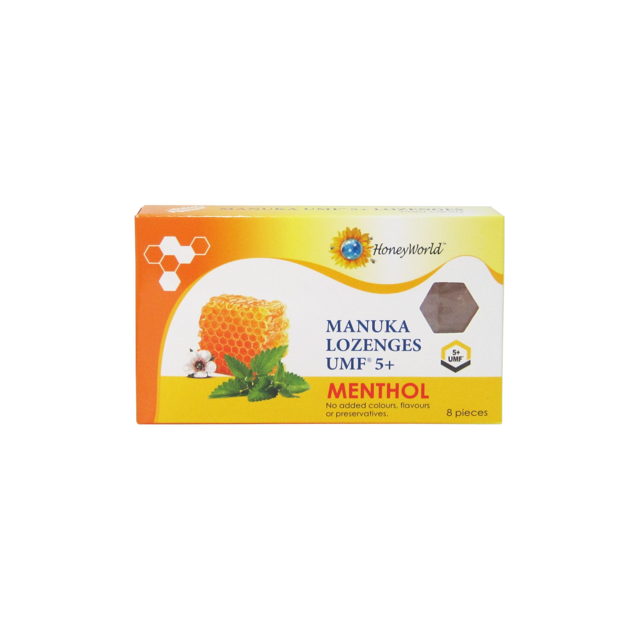 Honey World Manuka UMF5+ Menthol Lozenges 8pcs