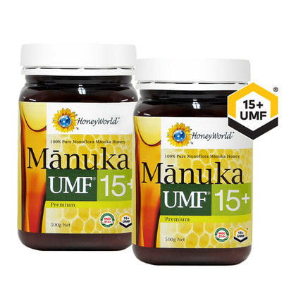 Honeyworld Premium Manuka UMF15+ 500g (Twin Pack)