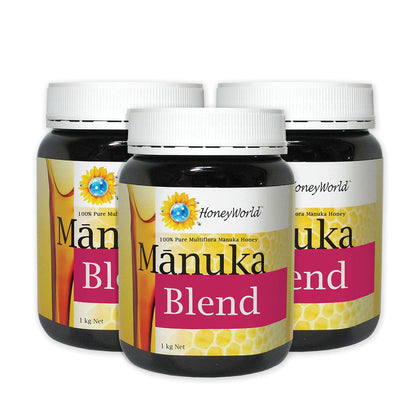 HoneyWorld Manuka Blend 1kg (Triple Pack)