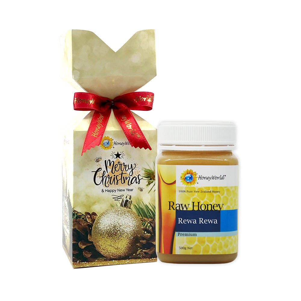 Honeyworld Raw Rewarewa Honey 500g with Gift Box (Set of 4) (Buy 1 Free 3)