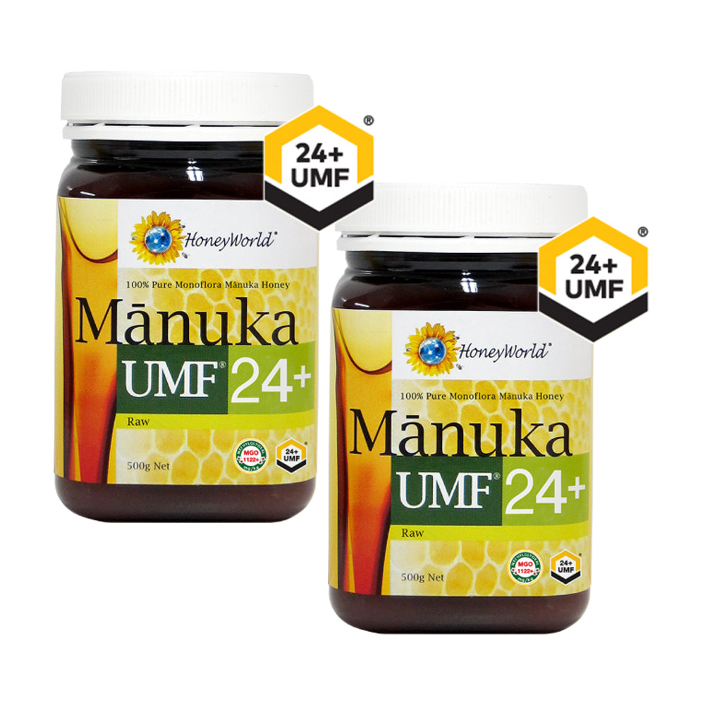 Honeyworld Raw Manuka UMF24+ 500g (Set of 2)