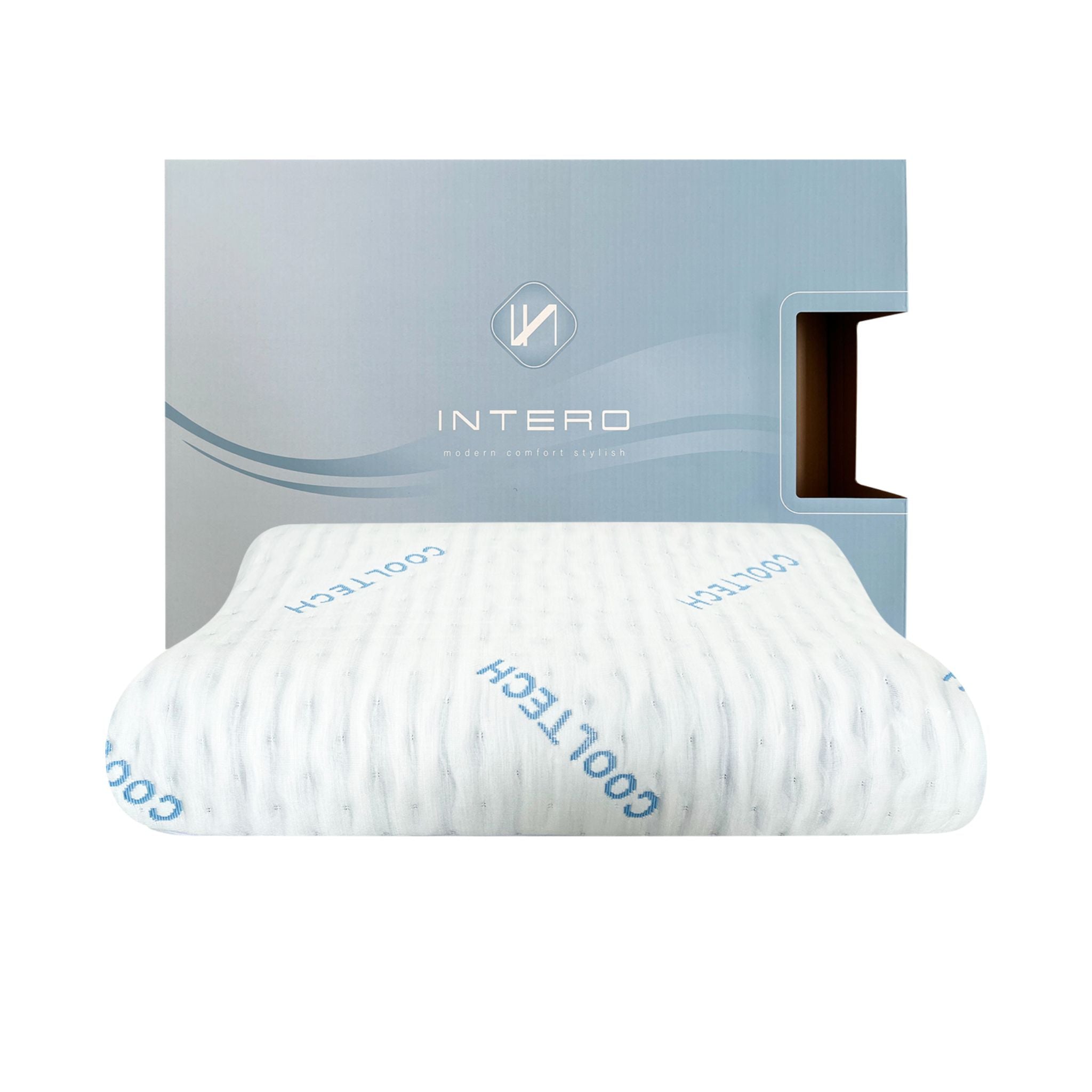 INTERO Cooltech Air-pass Charcoal Memory Foam Contour Pillow
