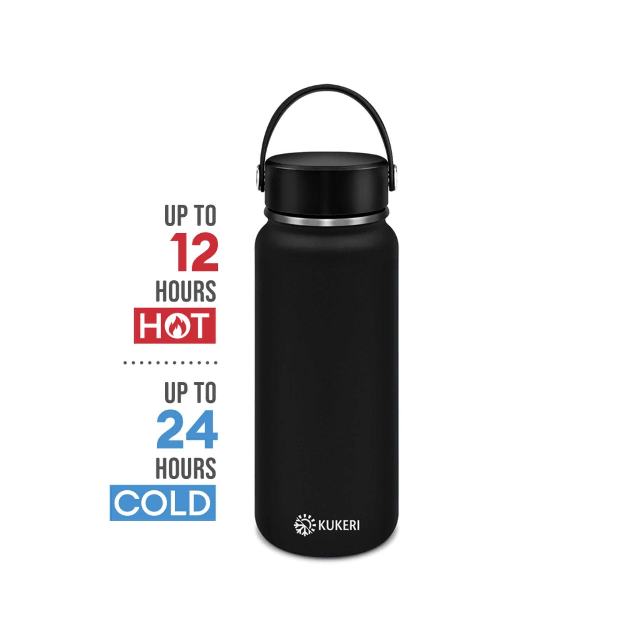 Kukeri 600ml Thermal Insulated Bottle - Black (JP005-4176-696-BLACK)