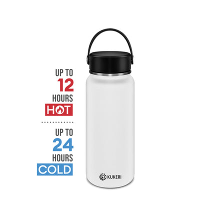 Kukeri 600ml Thermal Insulated Bottle - White (JP005-4176-696-WHITE)