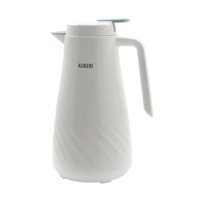 Kukeri 1.3L Glass Vacuum Insulated Carafe - White (KD-976-1050-WHITE)