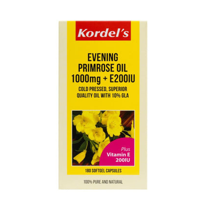 Evening Primrose Oil 1000mg + E200 IU 180 Softgels