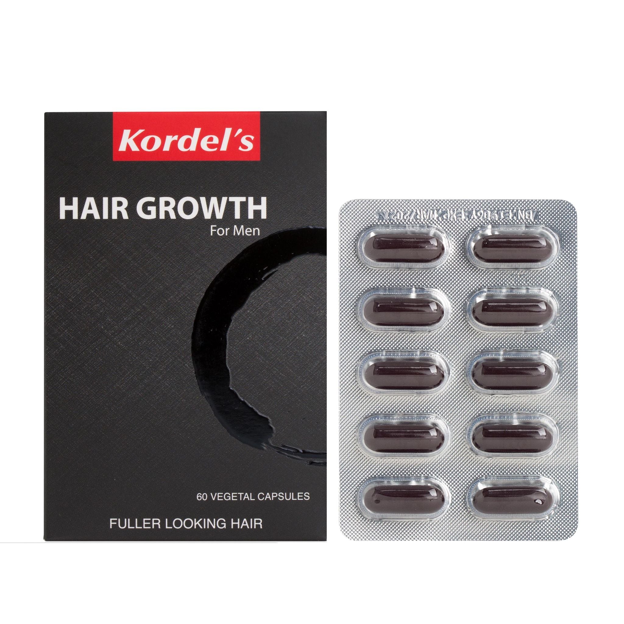 Kordel's Hair Growth For Men (60 Vegetal Capsules)