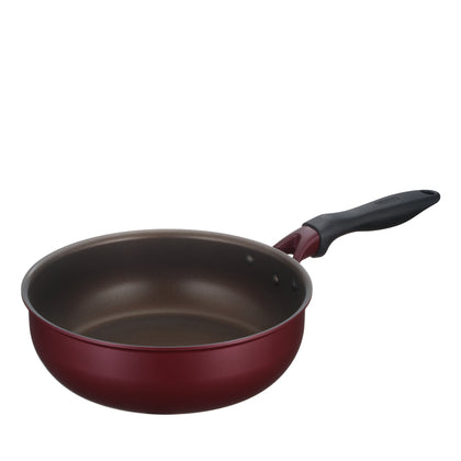 Thermos 24cm Non-Stick Ultra Deep Frying Pan - Red