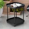 Smart Living Side Table on Castors - Black