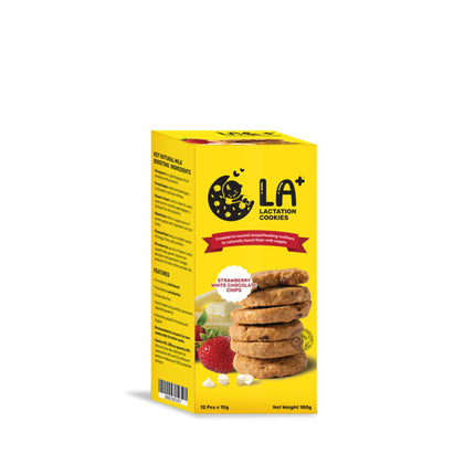 LA+ Lactation Cookies Strawberry White Chocolate Chips 12pcsx15g