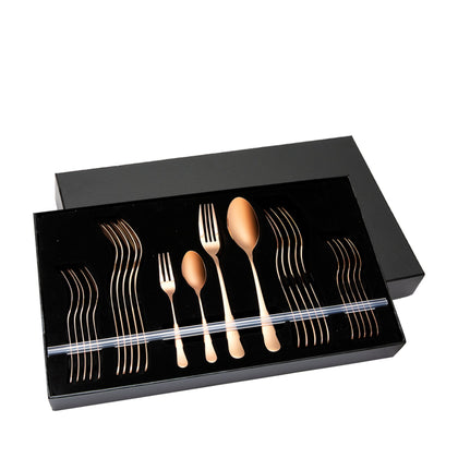 LA GOURMET Cutlery Set Venice 24pcs - Rose Gold (Lgkc396099)