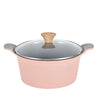 Lagourmet Shogun Pink Lotus Marble Non-Stick 24cm Casserole