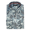 Marcelano Long Sleeved Sateen Weave Digital Printed Shirt - Blue Grey