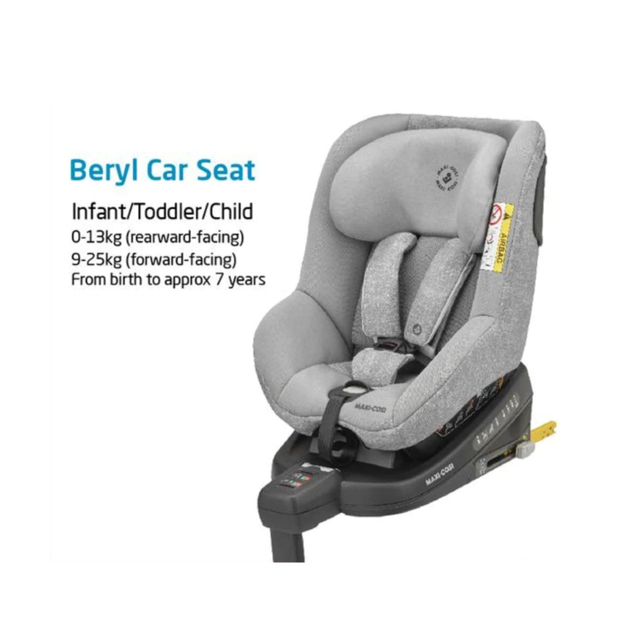 Maxi Cosi Beryl Isofix Baby Car Seat (0 months - 7 years) - Authentic Black
