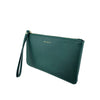 Mel&Co Saffiano-Effect Wristlet Loop Handle Pouch - Forest Green