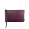 Mel&Co Saffiano-Effect Wristlet Loop Handle Pouch - Wine