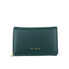 Mel&Co Saffiano-Effect Compact Tri-Fold Wallet Forest Green