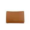 Mel&Co Saffiano-Effect Compact Tri-Fold Wallet Tan