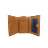 Mel&Co Saffiano-Effect Compact Tri-Fold Wallet Tan