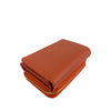 Mel&Co Pebbled Compact Tri-Fold Wallet Orange