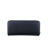 Mel&Co Saffiano-Effect Double Zip-Around Large Wallet With Wrist Strap Black