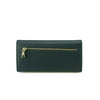 Mel&Co Saffiano-Effect Half Flap Long Wallet - Forest Green