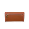 Mel&Co Saffiano-Effect Half Flap Long Wallet Tan