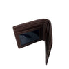 Mel&Co Saffiano Leatherette Basic Bi-Fold Wallet Brown