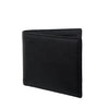 Mel&Co Saffiano Leatherette Bi-Fold Wallet With Flap Pocket Black