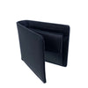 Mel&Co Saffiano Leatherette Bi-Fold Wallet With Flap Pocket Black