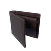 Mel&Co Saffiano Leatherette Bi-Fold Wallet With Flap Pocket Brown