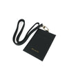 Mel&Co Saffiano-Effect Basic Landyard Card Holder - Black