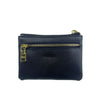 Mel&Co Saffiano Leatherette Front Flap Pocket Pouch With Keyring - Black