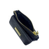 Mel&Co Saffiano Leatherette Front Flap Pocket Pouch With Keyring - Black