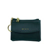 Mel&Co Saffiano-Effect Front Flap Pocket Pouch with Keyring Forest Green
