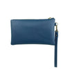 Mel&Co Saffiano Leatherette Wristlet Pouch Blue