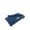 Mel&Co Saffiano Leatherette Wristlet Pouch Blue