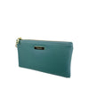 Mel&Co Saffiano Leatherette Wristlet Pouch Sea Green