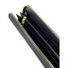 Mel&Co Saffiano Leatherette Zip-Around Long Wallet Black