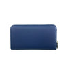 Mel&Co Saffiano Leatherette Zip-around Long Wallet - Blue