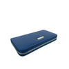 Mel&Co Saffiano Leatherette Zip-around Long Wallet - Blue