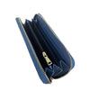 Mel&Co Saffiano Leatherette Zip-around Long Wallet - Blue