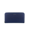 Mel&Co Saffiano-Effect Zip-Around Long Wallet Navy