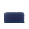 Mel&Co Saffiano-Effect Zip-Around Long Wallet Navy