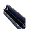 Mel&Co Saffiano-Effect Zip-Around Long Wallet Navy