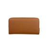 Mel&Co Saffiano-Effect Zip-Around Long Wallet Tan