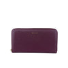 Mel&Co Saffiano-Effect Zip-Around Long Wallet - Wine