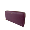 Mel&Co Saffiano-Effect Zip-Around Long Wallet - Wine