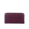 Mel&Co Saffiano-Effect Zip-Around Long Wallet - Wine