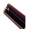 Mel&Co Saffiano-Effect Zip-Around Long Wallet - Wine